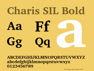 Charis SIL Bold Version 4.114图片样张