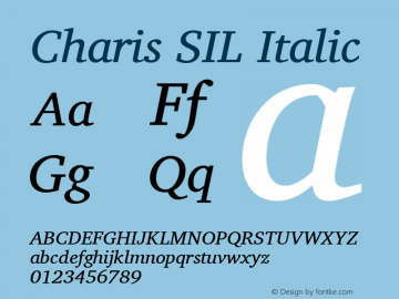 Charis SIL Italic Version 4.112图片样张