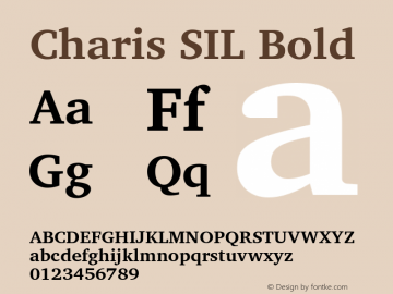 Charis SIL Bold Version 4.104图片样张