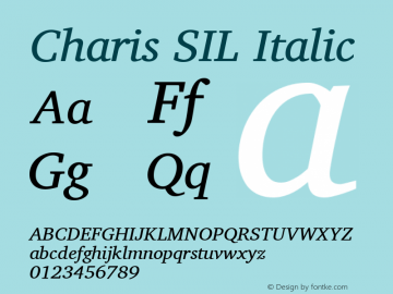 Charis SIL Italic Version 4.104图片样张