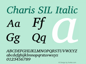 Charis SIL Italic Version 4.106图片样张