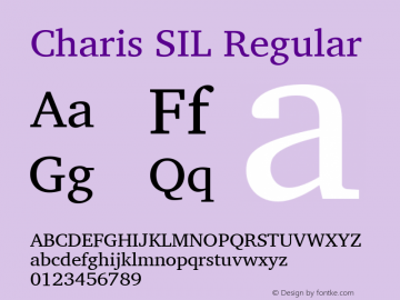 Charis SIL Regular Version 4.104图片样张