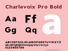 Charlevoix Pro Bold Version 1.000;PS 001.000;hotconv 1.0.70;makeotf.lib2.5.58329 Font Sample