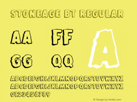 StoneAge BT Regular Version 1.01 emb4-OT Font Sample