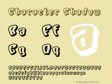 Character Shadow Macromedia Fontographer 4.1J 01.1.23 Font Sample