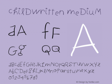 ChildWritten Medium Version 1.0 2004-06-26 Font Sample