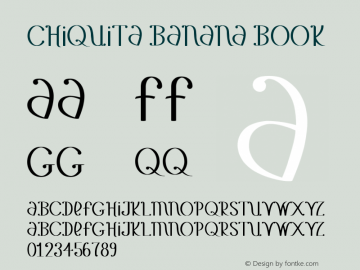 Chiquita Banana Book Version 4.00 Font Sample