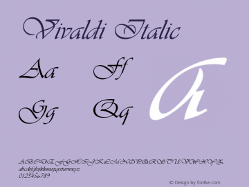 Vivaldi Italic Version 1.00图片样张