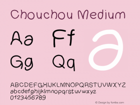 Chouchou Medium Version 001.000 Font Sample