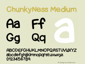 ChunkyNess Medium Version 001.000 Font Sample