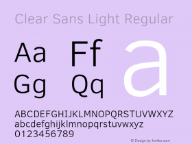 Clear Sans Light Regular Version 1.00图片样张
