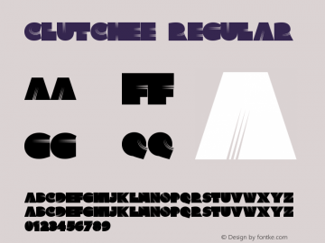 Clutchee Regular 1.000 Font Sample