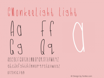 CMonkeeLight Light Version 001.000 Font Sample