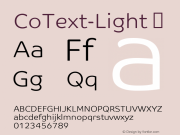 CoText-Light ☞ Version 2.000;com.myfonts.easy.daltonmaag.co.text-light.wfkit2.version.4cxT Font Sample