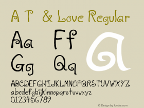 A T  & Love Regular Lauren Ashpole's A T & Love Font Sample