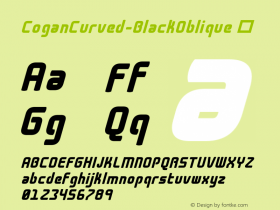 CoganCurved-BlackOblique ☞ Version 1.000;com.myfonts.easy.leandro-ribeiro-machado.cogan-curved.black-oblique.wfkit2.version.4kDk Font Sample