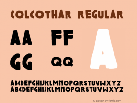 Colcothar Regular 001.000 Font Sample