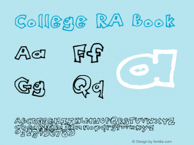 College RA Book Version 1.00 August 5, 2012, Font Sample