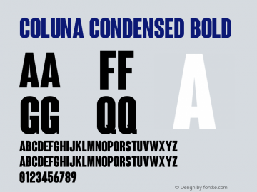 Coluna Condensed Bold Version 1.000图片样张