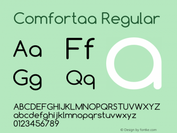 Comfortaa Regular Version 2.001 Font Sample