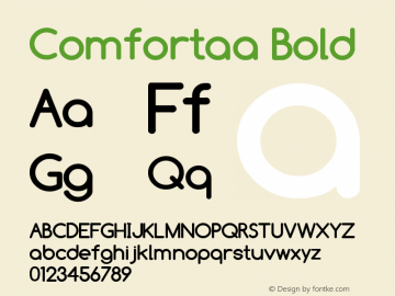 Comfortaa Bold Version 1.00 November 21, 2008, initial release Font Sample