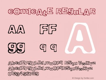 Comicate Regular .ttf Font Sample