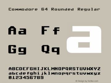 Commodore 64 Rounded Regular 1.2 Font Sample