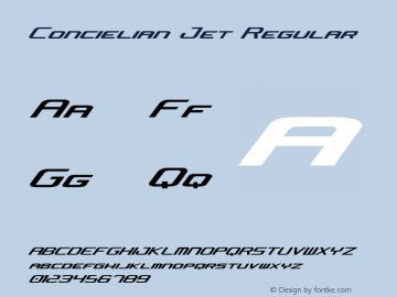 Concielian Jet Regular Version 2.0; 2003; initial release图片样张