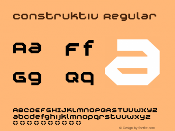 Construktiv Regular Version 1.0 Font Sample