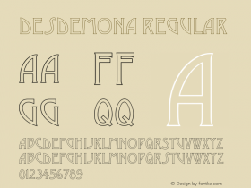 Desdemona Regular 001.001 Font Sample