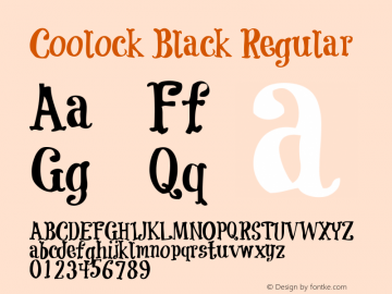 Coolock Black Regular Version 1.000;PS 001.001;hotconv 1.0.56 Font Sample