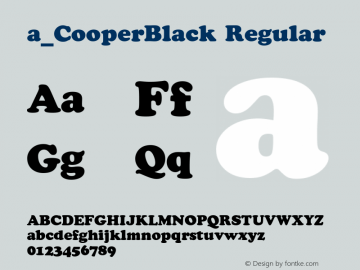 a_CooperBlack Regular 01.03 Font Sample