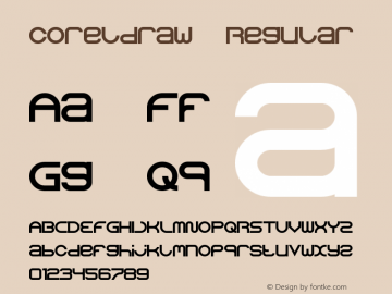 coreldraw Regular Version 1.0 Font Sample