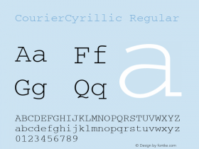 CourierCyrillic Regular 001.000图片样张