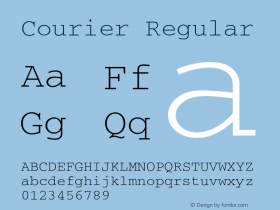 Courier Regular Converted from d:\win\system\CRC35___.TF1 by ALLTYPE Font Sample