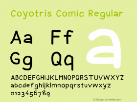 Coyotris Comic Regular 1 Font Sample