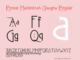 Rennie Mackintosh Glasgow Regular Version 1.01图片样张