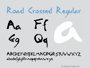 Road-Crossed Regular 001.000 Font Sample