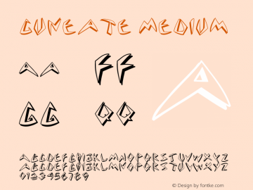 Cuneate Medium Version 1.0 2004-05-13 Font Sample