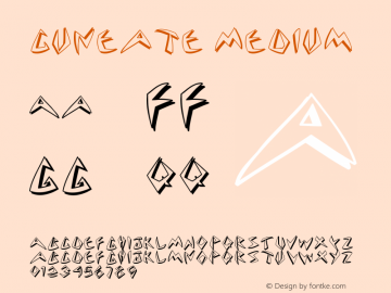 Cuneate Medium Version 1.0 2004-05-13图片样张