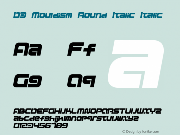 D3 Mouldism Round Italic Italic Version 1.0图片样张