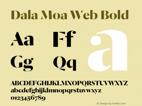 Dala Moa Web Bold Version 1.1 2013 Font Sample