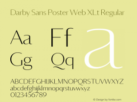 Darby Sans Poster Web XLt Regular Version 1.1 2014 Font Sample