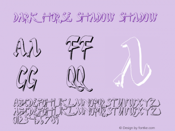 Dark Horse Shadow Shadow 1 Font Sample