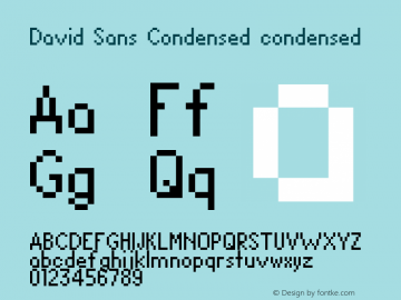 David Sans Condensed condensed 1.00 Font Sample