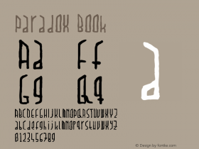 Paradox Book Version 001.000 Font Sample