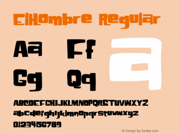 ElHombre Regular Altsys Fontographer 4.0.2 6/26/99 Font Sample