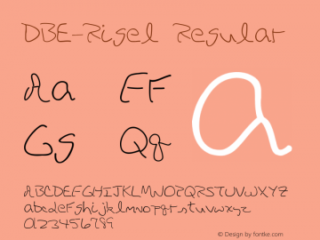 DBE-Rigel Regular 1.000 Font Sample