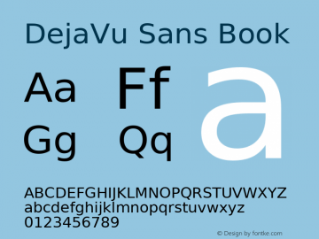 DejaVu Sans Book Version 2.33 Font Sample