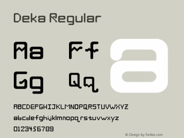 Deka Regular Version 1.0图片样张